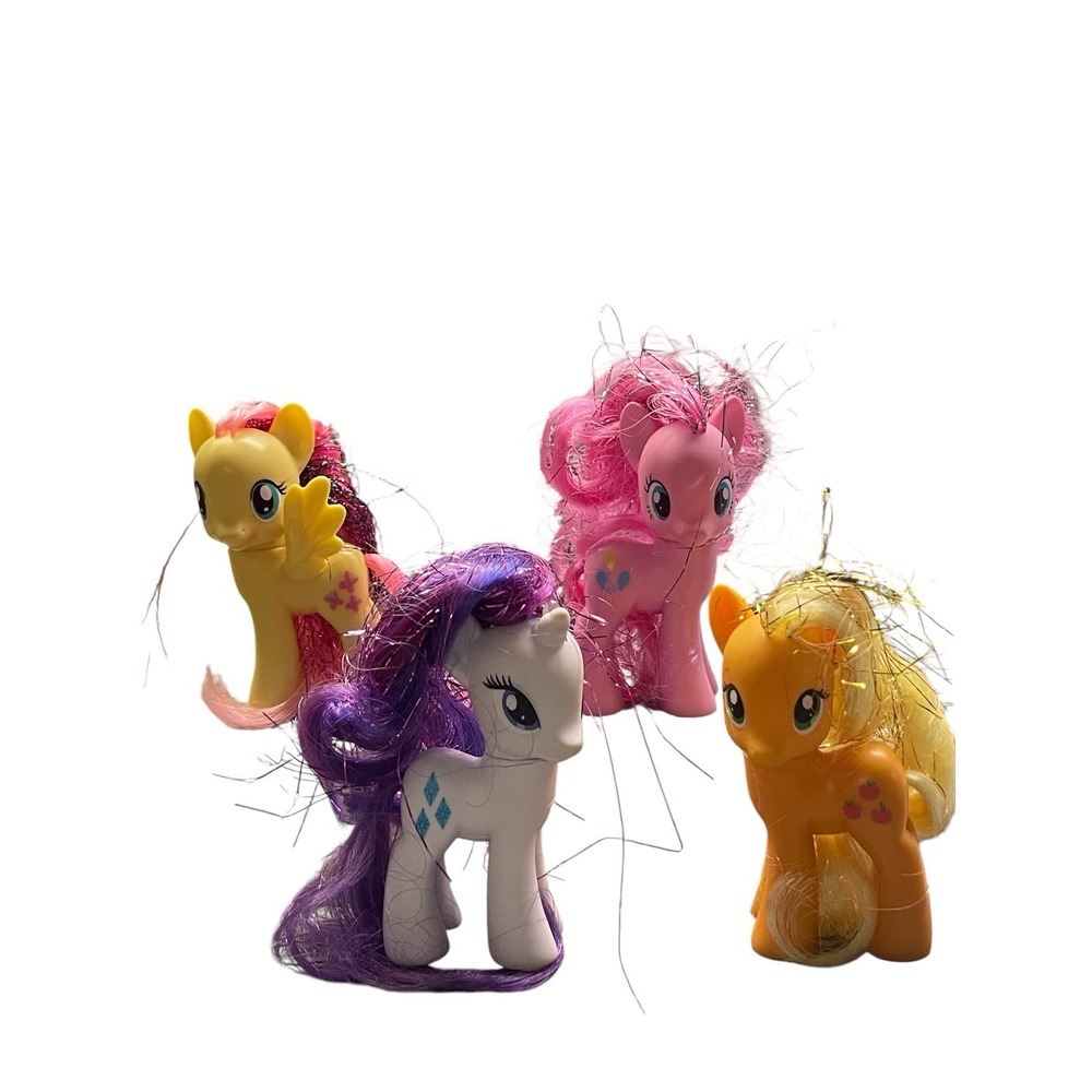 My Little Pony G4 3" Brushable Figures with strands of metallic tinsel hair lot